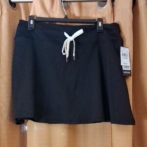 Bally Black Circle Skort with White Drawstring
